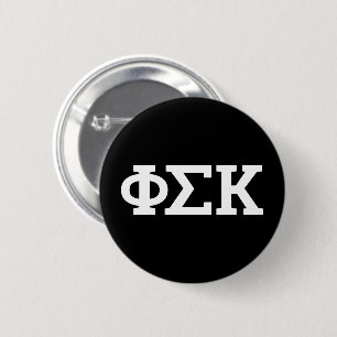 Phi Sigma Kappa Letters Ronde Button 5,7 Cm