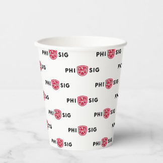 Phi Sigma Kappa-logo Papieren Bekers