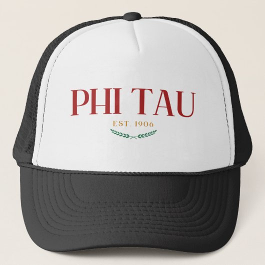 Phi Tau Trucker Hat – Washington State Greek Pet (Voorkant)