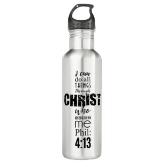 Phil 4:13 cross-bk waterfles 