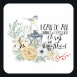 Phil 4:13 I Can Do All Things Christmas Sticker<br><div class="desc">Phil 4:13 I Can Do All Things Through Christ Who Strengthens Me Christmas Winter Sticker</div>