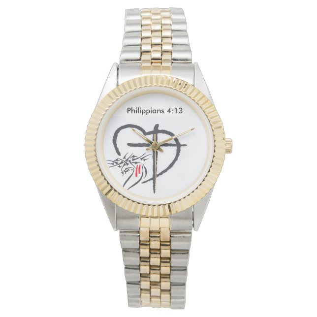 Phil 4:13 Mannen Horloge (Voorkant)