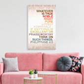 Phil 4:8 Gewatteerd Canvas 16x24 Afdruk (Insitu (Woonkamer))