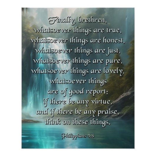 Phil 4:8 Poster Perfect Poster (Voorkant)
