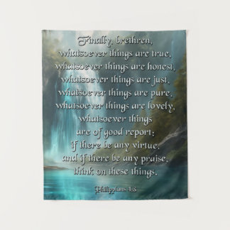 Phil 4:8 sm Tapestry Wandkleed