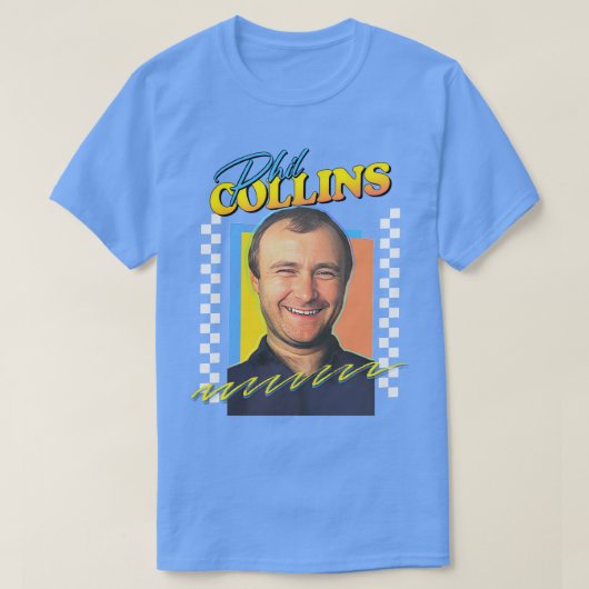 Phil Collins Retro 80s esthetisch ventilatorontwer T-shirt (Design voorkant)