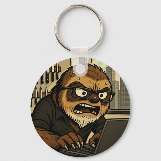 Phil Elmore Agitated Sloth Keychain (Voorkant)