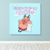 Phil - Giving Up is for Rookies Canvas Print (Insitu (Houten vloer))