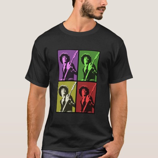 Phil Lynott Thin Lizzy Pop Art Classic T-shirt (Voorkant)