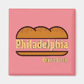 Philadelpese Steak, veranderingskleuren, voeg teks Magneet (Voorkant)