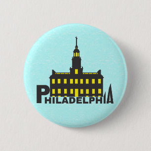 Philadelphia 1 ronde button 5,7 cm