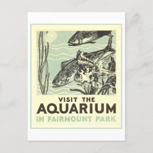 Philadelphia Aquarium Travel Poster Briefkaart