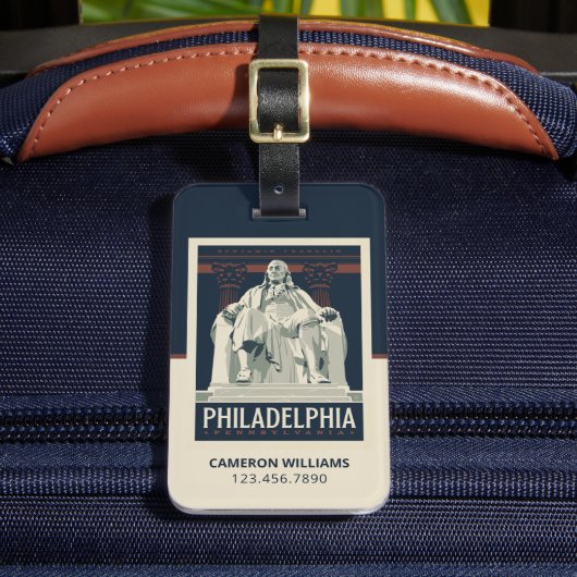 Philadelphia | Benjamin Franklin Institute Bagagelabel (Voorkant Insitu 2)