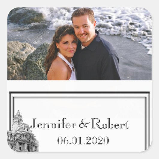 Philadelphia Bestemming Huwelijksgunst Sticker (Voorkant)