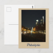 Philadelphia bij Night Briefkaart (Voorkant / Achterkant)