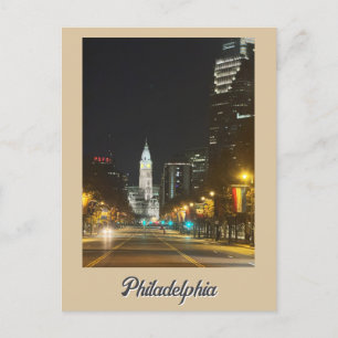 Philadelphia bij Night Briefkaart