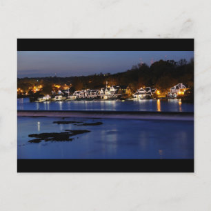 Philadelphia Boathouse Row in Twilight Briefkaart