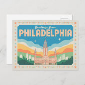  Philadelphia Briefkaart | Groeten van (Voorkant / Achterkant)