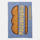Philadelphia Cheese Steak-ontwerp Theedoek (Verticaal)