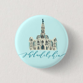 Philadelphia - City Hall Ronde Button 3,2 Cm