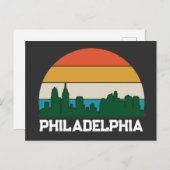 Philadelphia  City Sunset Briefkaart (Voorkant / Achterkant)