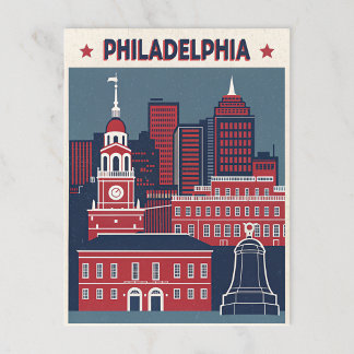 Philadelphia: Cradle of Liberty Illustration Briefkaart