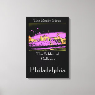 Philadelphia - De Rocky Steps Canvas Afdruk