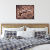 Philadelphia Derringer pistool Canvas Afdruk (Insitu (Slaapkamer))