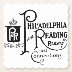Philadelphia en Reading Railroad Logo Kartonnen Onderzetters
