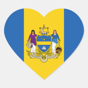 Philadelphia Flag Hart Sticker