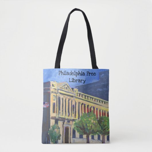Philadelphia Free Library canvas tas van groot afb (Voorkant)