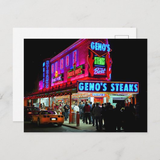 Philadelphia, Geno's Steaks, Briefkaart (Voorkant / Achterkant)