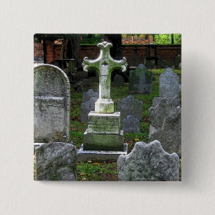 Philadelphia Graveyard CB Vierkante Button 5,1 Cm