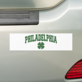 Philadelphia (Ierse shamrock) Bumpersticker (Op auto)