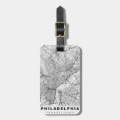 Philadelphia-kaart Bagagelabel (Voorkant verticaal)