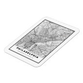 Philadelphia-kaart Magneet (Linkerzijde)