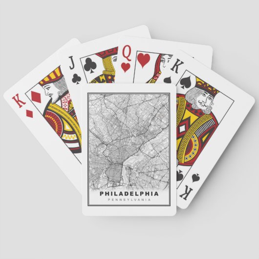 Philadelphia-kaart Pokerkaarten (Achterkant)