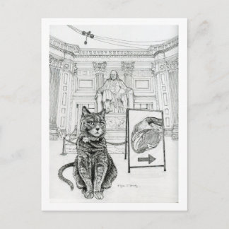 Philadelphia kat bij het Franklin monument Briefkaart