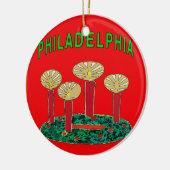 Philadelphia-kerstboom Keramisch Ornament (Links)