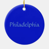 Philadelphia Kerstmis, voeg tekst toe Keramisch Ornament (Achterkant)