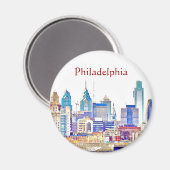 Philadelphia kleurschets magneet (Voorkant / Achterkant)