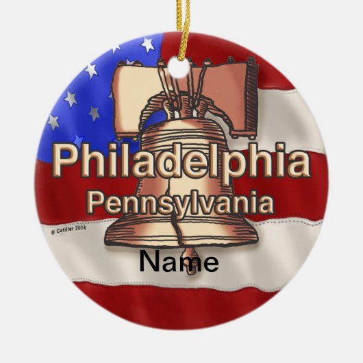 Philadelphia Liberty Bell Keramisch Ornament (Voorkant)