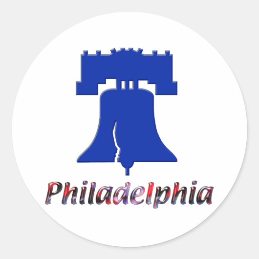 Philadelphia Liberty Bell Ronde Sticker (Voorkant)