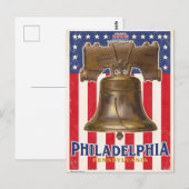 Philadelphia Liberty Bell Vintage Briefkaart (Voorkant / Achterkant)
