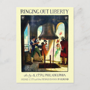 Philadelphia Liberty op de Pennsylvania Railroad Briefkaart