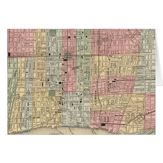 Philadelphia Map door Mitchell (Voorkant Horizontaal)