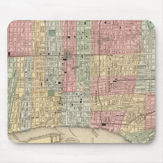 Philadelphia Map door Mitchell Muismat (Voorkant)
