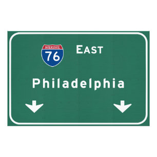 Philadelphia pa Interstate Highway Freeway Road : Foto Afdruk