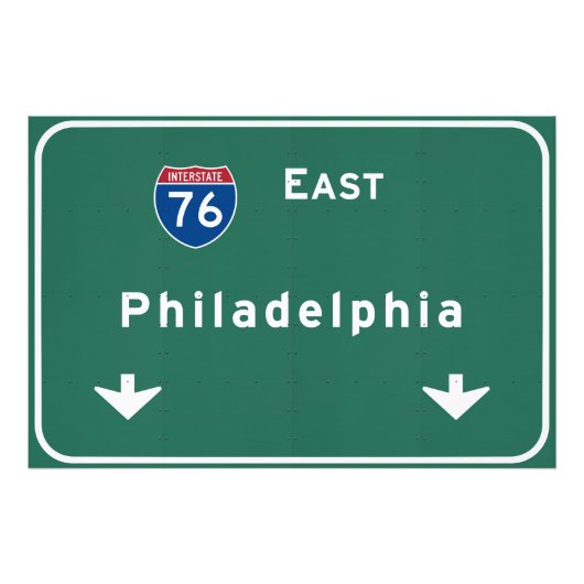 Philadelphia pa Interstate Highway Freeway Road : Foto Afdruk (Voorkant)