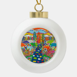 Philadelphia, PA-kerstversiering Keramische Bal Ornament